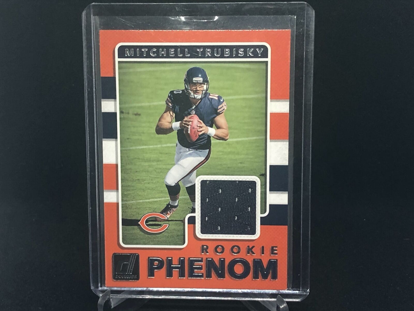 MITCHELL TRUBISKY 2017 DONRUSS ROOKIE PHENOM JERSEY RC # 1