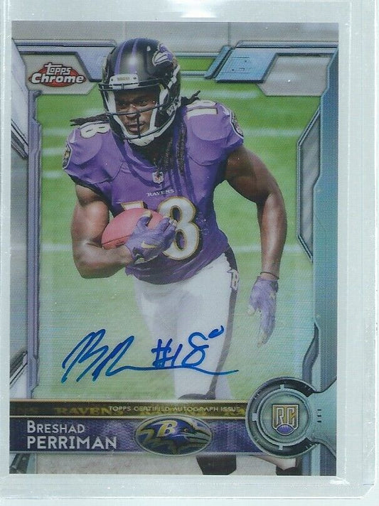 BRESHAD PERRIMAN 2015 TOPPS CHROME REFRACTOR ON CARD AUTO RC #D 149/150
