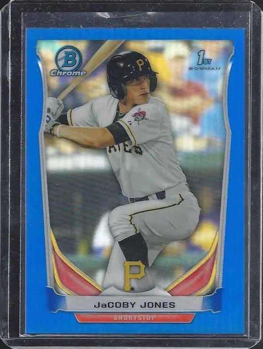 JACOBY JONES 2014 BOWMAN CHROME PROSPECTS BLUE REFRACTOR #D 193/250