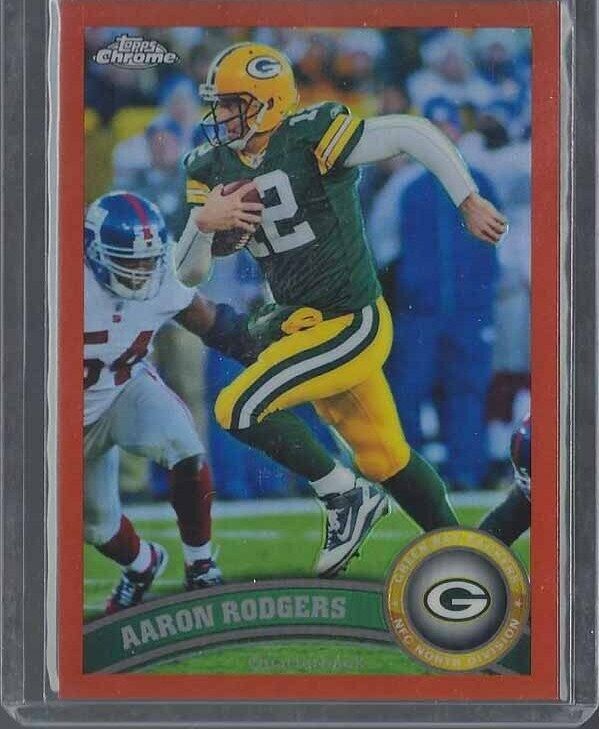 AARON RODGERS 2011 TOPPS CHROME ORANGE REFRACTOR #100