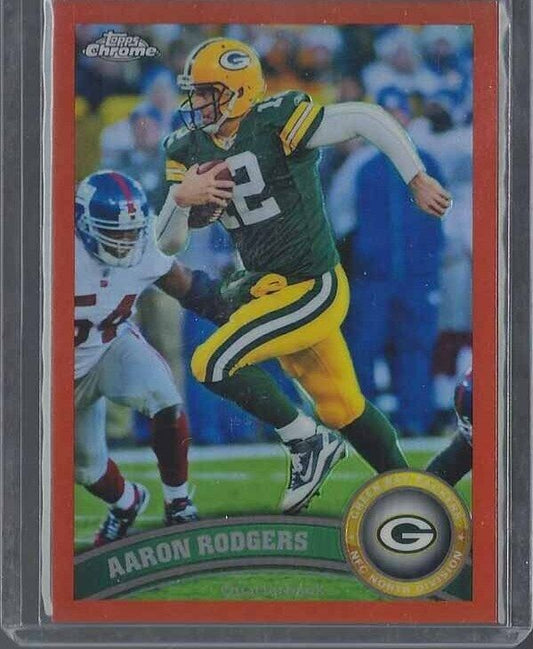 AARON RODGERS 2011 TOPPS CHROME ORANGE REFRACTOR #100