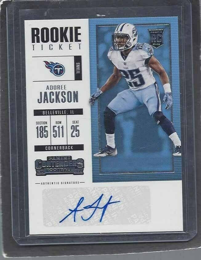 ADOREE' JACKSON 2017 PANINI CONTENDERS ROOKIE TICKET TITANS AUTO RC #118
