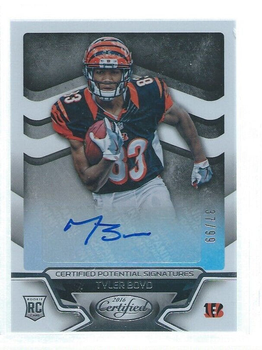 TYLER BOYD 2016 PANINI CERTIFIED POTENTIAL AUTO RC #D 37/99