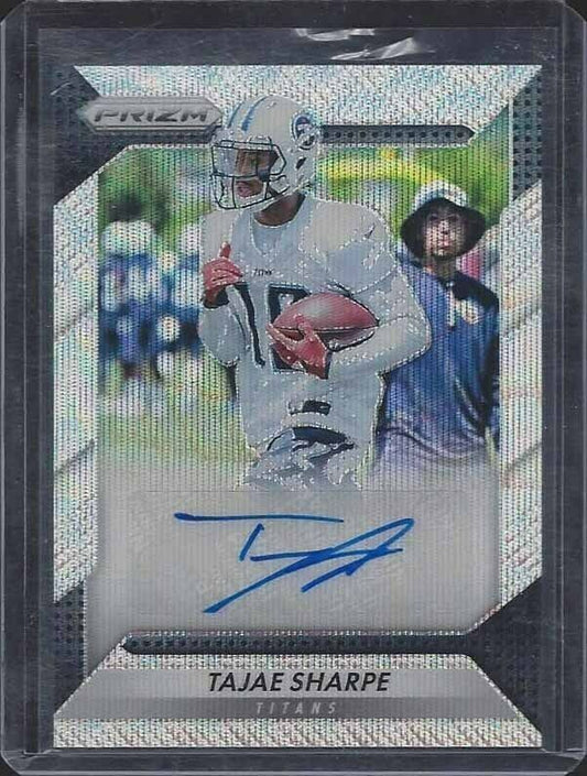 TAJAE SHARPE 2016 PANINI PRIZM BLUE WAVE PRIZMS ROOKIE AUTO RC #D 109/149