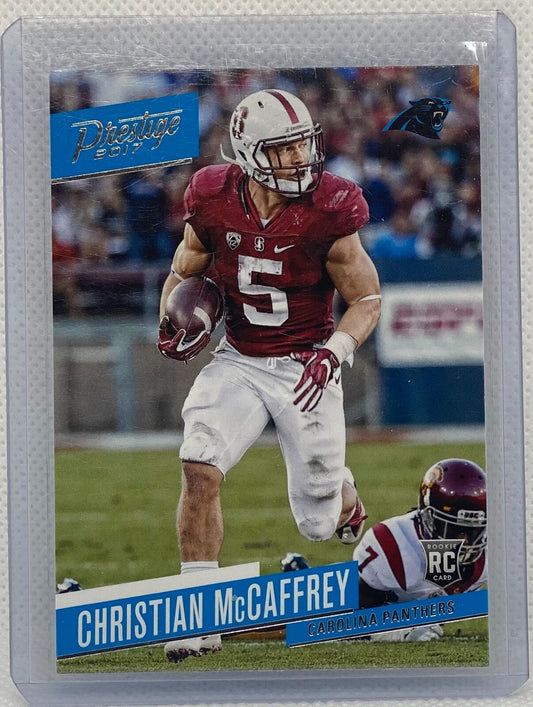 CHRISTIAN MCCAFFREY 2017 PANINI PRESTIGE TRUE ROOKIE RC #215