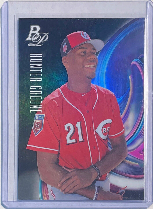 HUNTER GREENE 2018 BOWMAN PLATINUM PROSPECT PHOTO VARIATION SP #HG-9