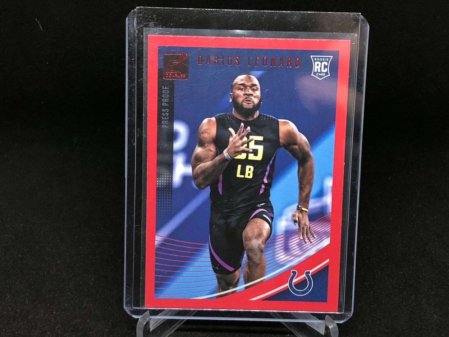 DARIUS LEONARD 2018 DONRUSS PRESS PROOF ROOKIE RED RC #365