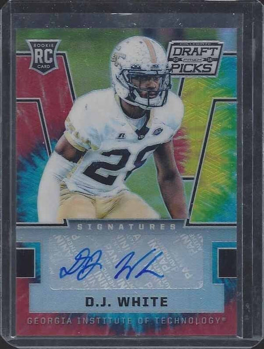 D.J. WHITE 2016 PANINI PRIZM TIE DYE PRIZMS ROOKIE AUTO RC #D 44/49