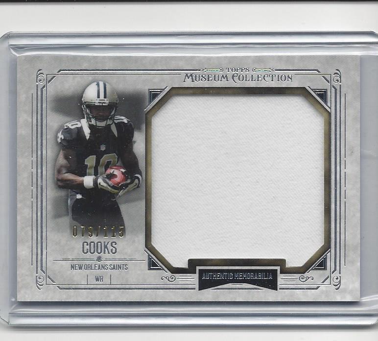 BRANDIN COOKS 2014 TOPPS MUSEUM SILVER JUMBO ROOKIE JERSEY RC #D 79/115