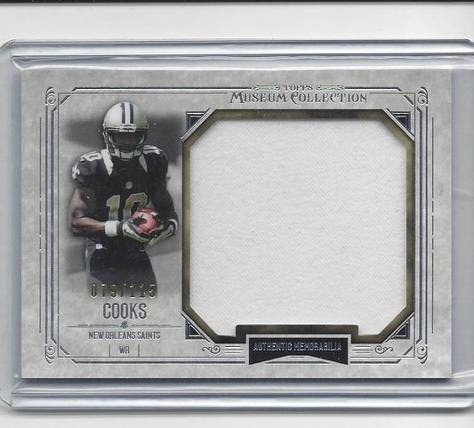 BRANDIN COOKS 2014 TOPPS MUSEUM SILVER JUMBO ROOKIE JERSEY RC #D 79/115