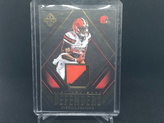 JABRILL PEPPERS 2018 MAJESTIC DISTINGUISHED DEFENDERS 2 CLR PATCH #D 25/25
