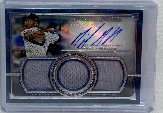 MIGUEL ANDUJAR 2019 TOPPS MUSUEM SIGNATURE SWATCHES TRIPLE JERSEY AUTO #D 66/99