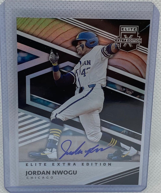JORDAN NWOGU 2020 PANINI ELITE EXTRA EDITION CUBS PROSPECT ON CARD AUTO #88