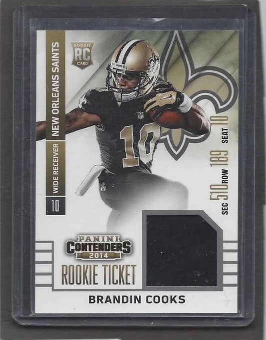 BRANDIN COOKS 2014 PANINI CONTENDERS ROOKIE TICKET JERSEY RC #7