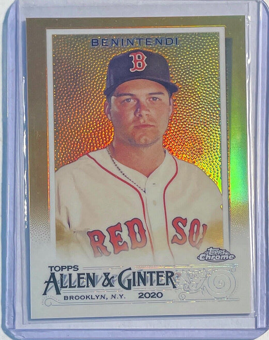 ANDREW BENINTENDI 2020 TOPPS ALLEN & GINTER GOLD CHROME REFRACTOR #D 25/50