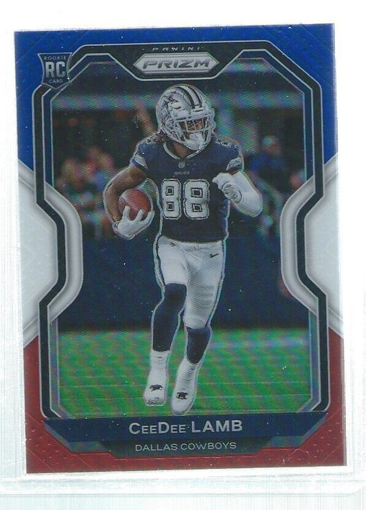 CEEDEE LAMB 2020 PANINI PRIZM RED WHITE BLUE PRIZMS ROOKIE RC #334