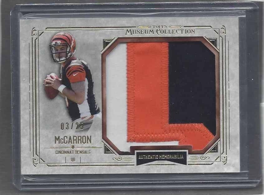 A.J. MCCARRON 2014 TOPPS MUSEUM JUMBO GOLD 3 COLOR ROOKIE PATCH RC #D 3/25