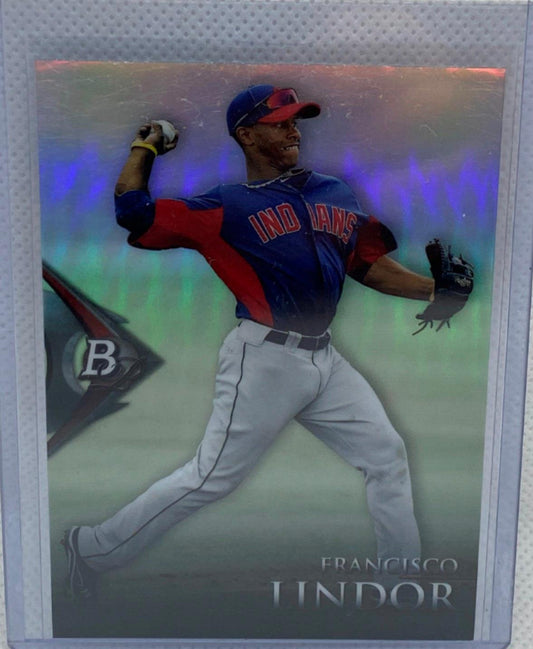 FRANCISCO LINDOR 2014 TOPPS BOWMAN PLATINUM REFRACTOR PROSPECT #BPCP1