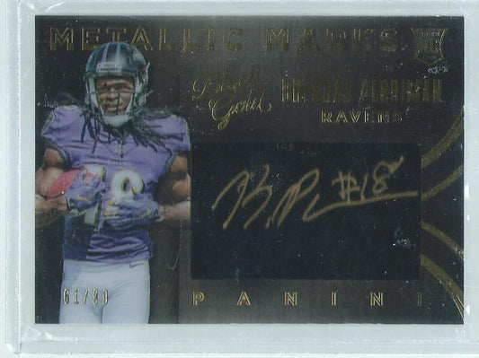 BRESHAD PERRIMAN 2015 PANINI BLACK GOLD METALLIC MARKS AUTO RC #D /99