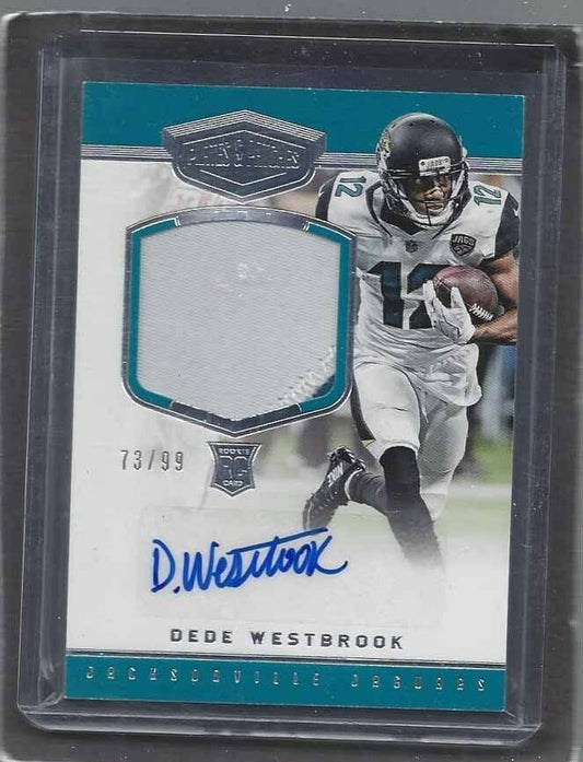 DEDE WESTBROOK 2017 PLATES & PATCHES RPA ROOKIE PATCH AUTO RC #D 73/99