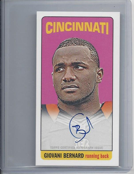GIOVANI BERNARD 2013 TOPPS TALL BOY BENGALS ON CARD ROOKIE AUTO RC #18