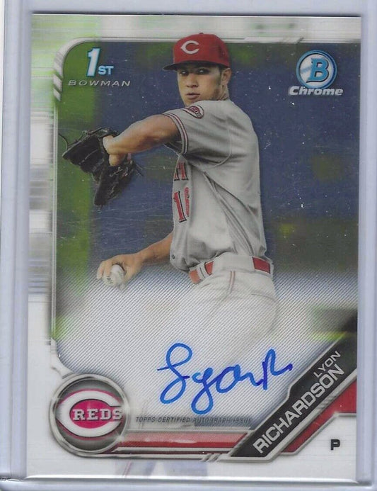 LYON RICHARDSON 2019 BOWMAN CHROME 1ST PROSPECT ON CARD AUTO #CPA-LR