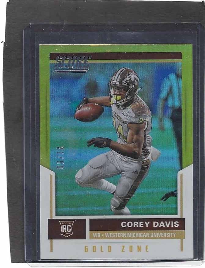 COREY DAVIS 2017 SCORE GOLD ZONE TITANS ROOKIE RC #D 21/50