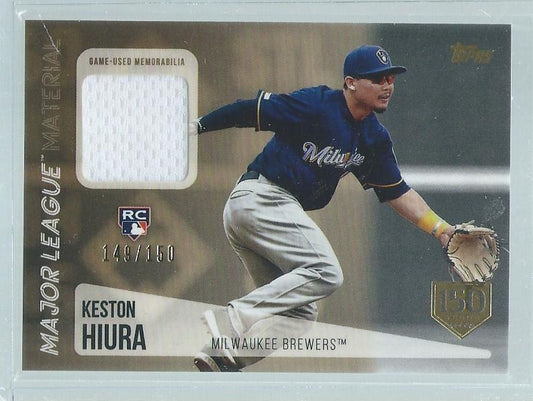 KESTON HIURA 2019 TOPPS BASEBALL UPDATE 150 YEARS JERSEY ROOKIE RC #D 149/150