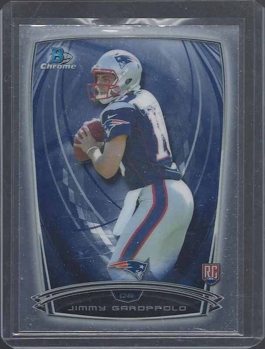 JIMMY GAROPPOLO 2014 BOWMAN CHROME PATRIOTS TRUE ROOKIE RC #175