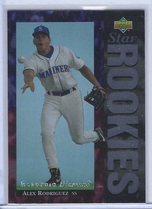 ALEX RODRIGUEZ 1994 UPPER DECK ELECTRIC DIAMOND STAR ROOKIES RC #24