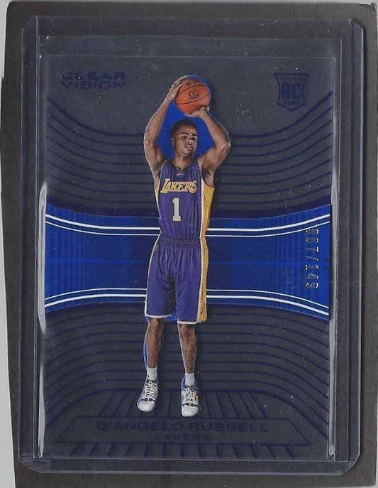 D'ANGELO RUSSELL 2015-16 CLEAR VISION BLUE ACETATE ROOKIE RC #D 7/199