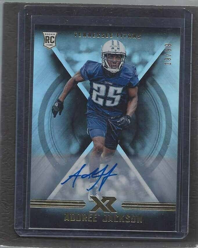 ADOREE' JACKSON 2017 PANINI XR TITANS ROOKIE AUTO RC #D 19/99