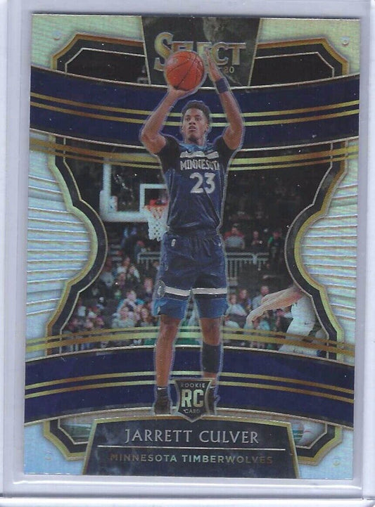 JARRETT CULVER 2019-20 PANINI SELECT SILVER PRIZM CONCOURSE LEVEL ROOKIE RC #24