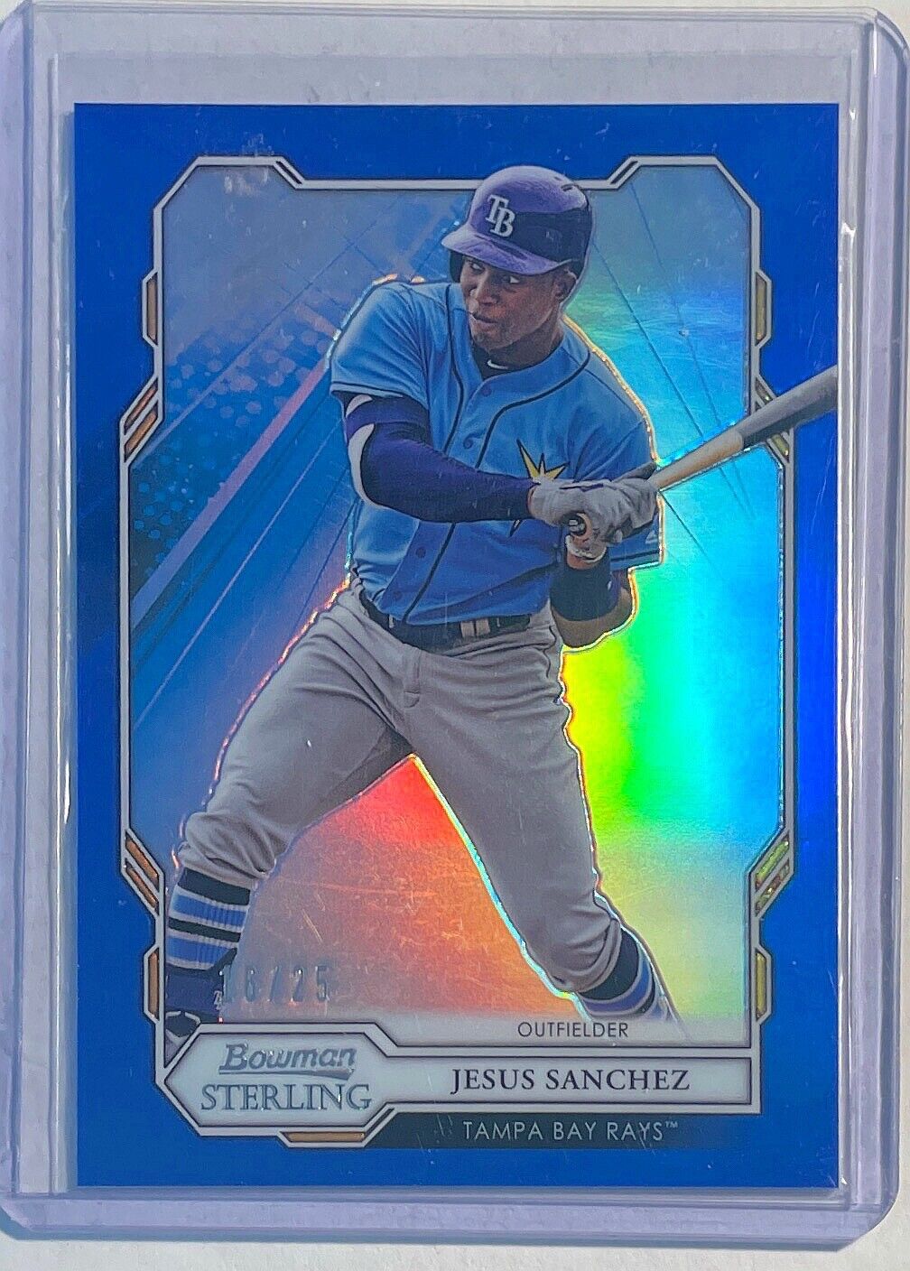 JESUS SANCHEZ 2019 BOWMAN STERLING PROSPECT BLUE REFRACTOR #D 16/25