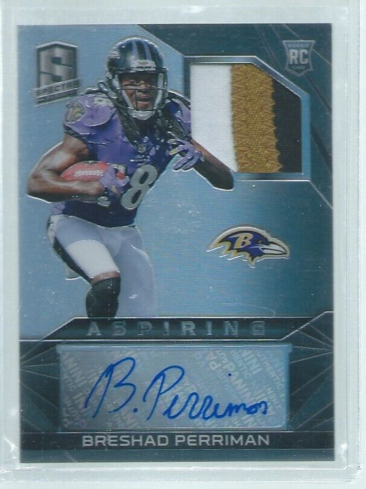BRESHAD PERRIMAN 2015 PANINI SPECTRA ASPIRING 3 COLOR PATCH AUTO RC #D 8/49