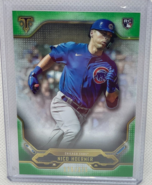 NICO HOERNER 2020 TOPPS TRIPLE THREAD GREEN RC #D 175/275