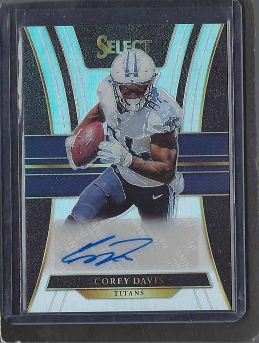COREY DAVIS 2017 PANINI SELECT PRIZM TITANS ROOKIE AUTO RC #D 88/199