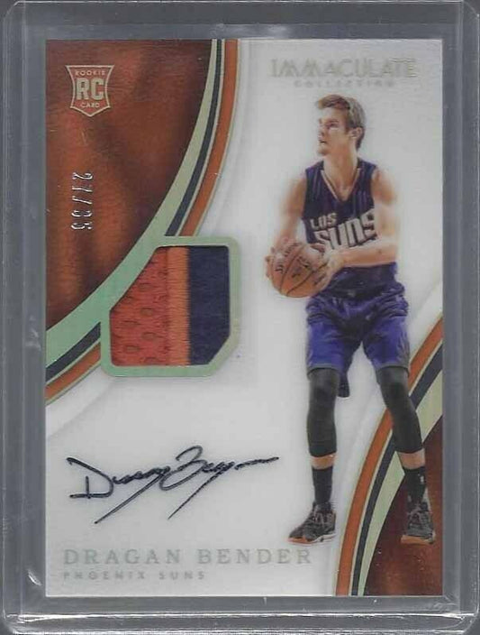 DRAGAN BENDER 2016-17 IMMACULATE ACETATE RPA 2 COLOR PATCH AUTO RC #D 27/35