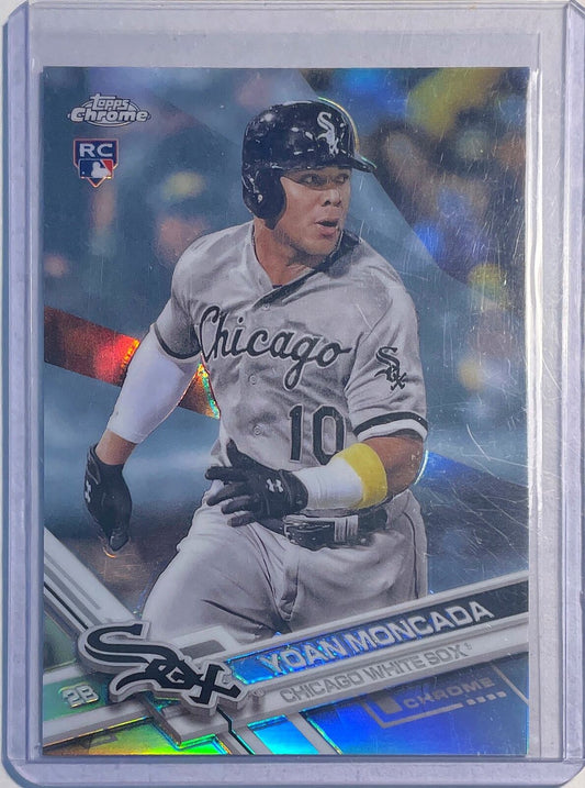 YOAN MONCADA 2017 TOPPS CHROME SILVER REFRACTOR CHROME ROOKIE RC #75