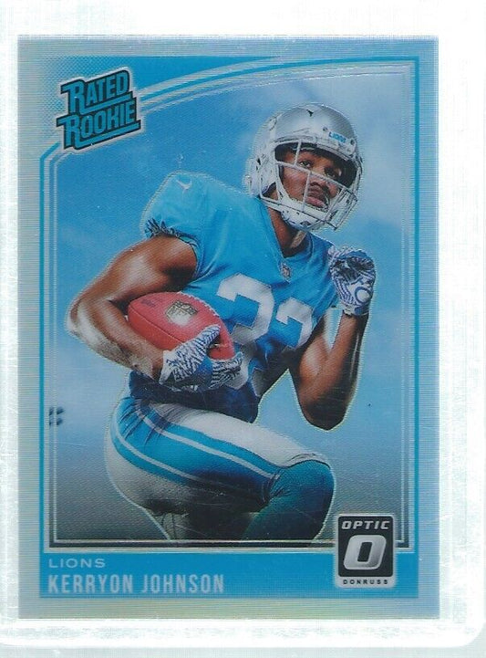 KERRYON JOHNSON 2018 DONRUSS OPTIC RATED ROOKIE SILVER HOLO RC #170