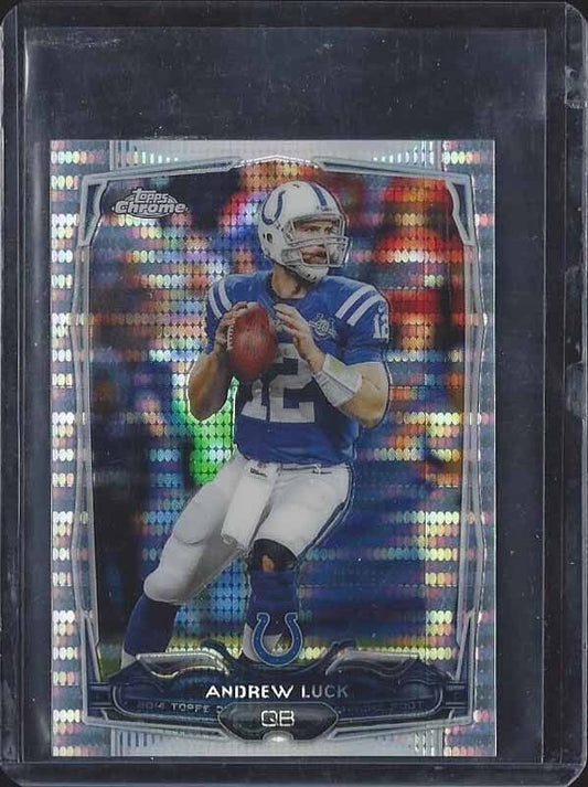 ANDREW LUCK 2014 TOPPS CHROME MINI PULSAR REFRACTOR #D 33/102