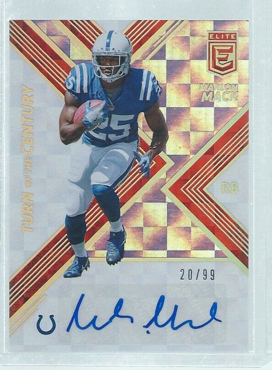 MARLON MACK 2017 PANINI DONRUSS ELITE TURN OF THE CENTURY AUTO RED RC #D 20/99
