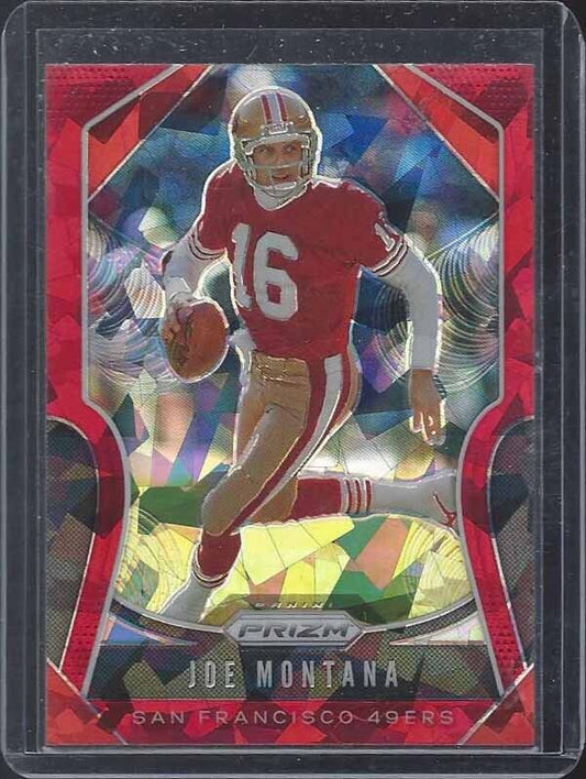 JOE MONTANA 2019 PANINI PRIZM RED ICE CRYSTALS PRIZMS #292