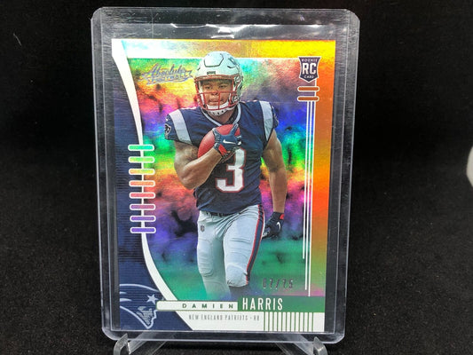 DAMIEN HARRIS 2019 ABSOLUTE ORANGE RC #’D 7/75