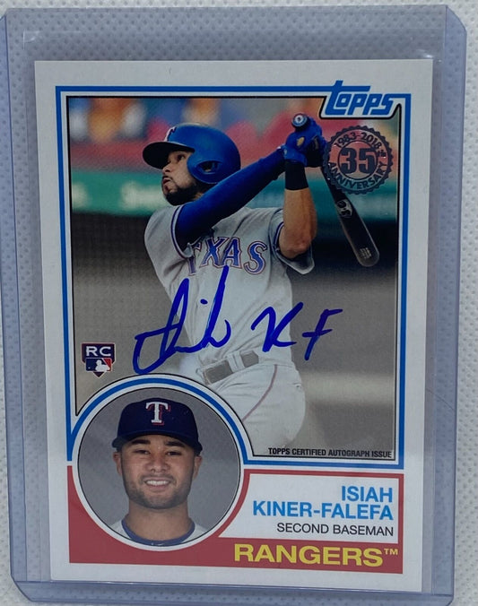 ISIAH KINER-FALEFA 2018 TOPPS 1983 ON CARD AUTO RC #83A-IK