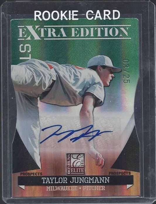 TAYLOR JUNGMANN 2011 DONRUSS ELITE EXTRA EDITION PROSPECT DIE CUT AUTO #D 3/25