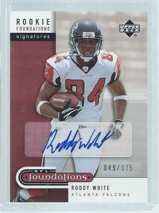 RODDY WHITE 2005 UD UPPER DECK ROOKIE FOUNDATIONS AUTO RC #D 49/375