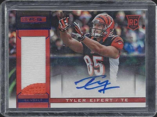 TYLER EIFERT 2013 ROOKIES & STARS LONGEVITY RPA ROOKIE PATCH AUTO RC #D /25