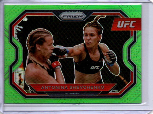 ANTONINA SHEVCHENKO 2021 PANINI PRIZM UFC NEON GREEN PRIZM #D 29/75