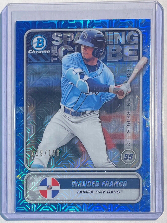 WANDER FRANCO 2020 BOWMAN CHROME SPANNING THE GLOBE BLUE MEGA REFRACTOR #D /150
